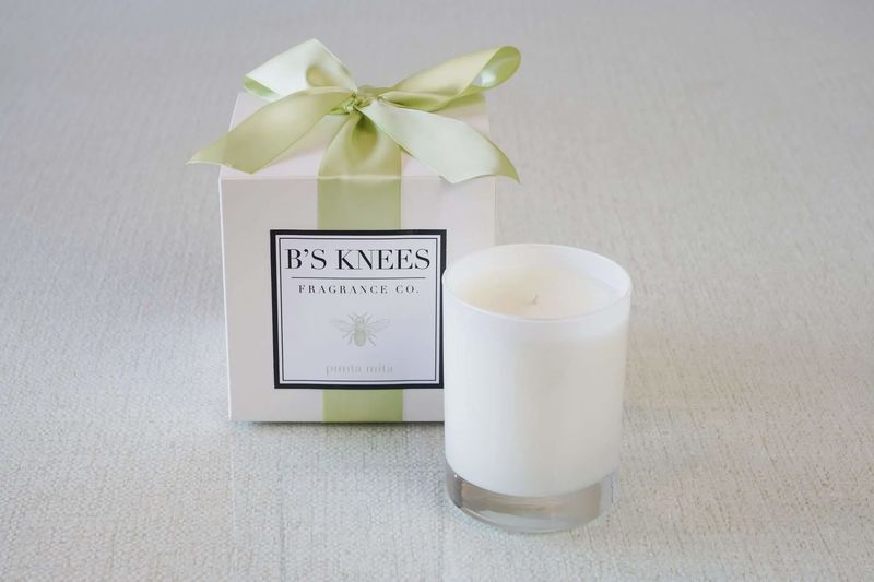 PUNTA MITA 1-WICK WHITE GLASS CANDLE