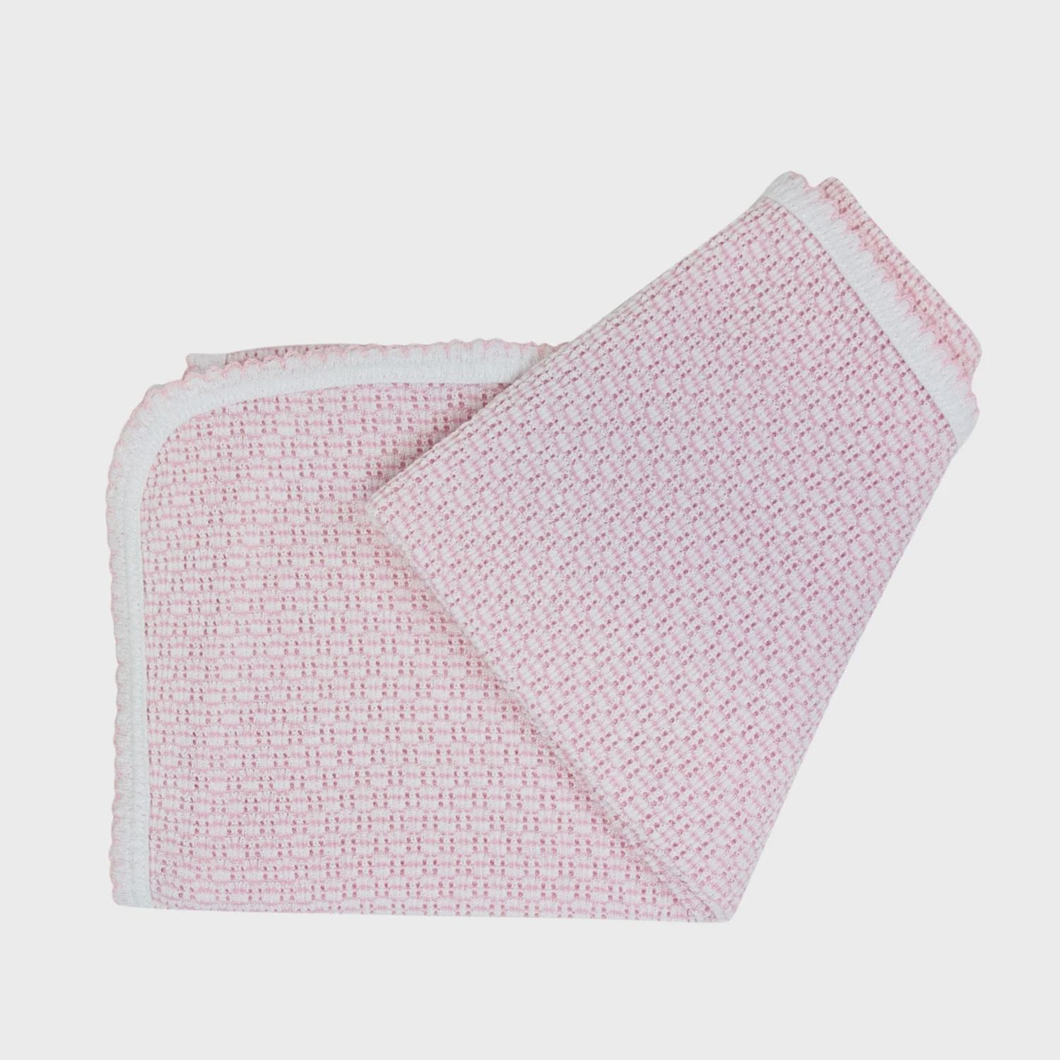 KNIT RECEIVING SWADDLE BLANKET- PINK