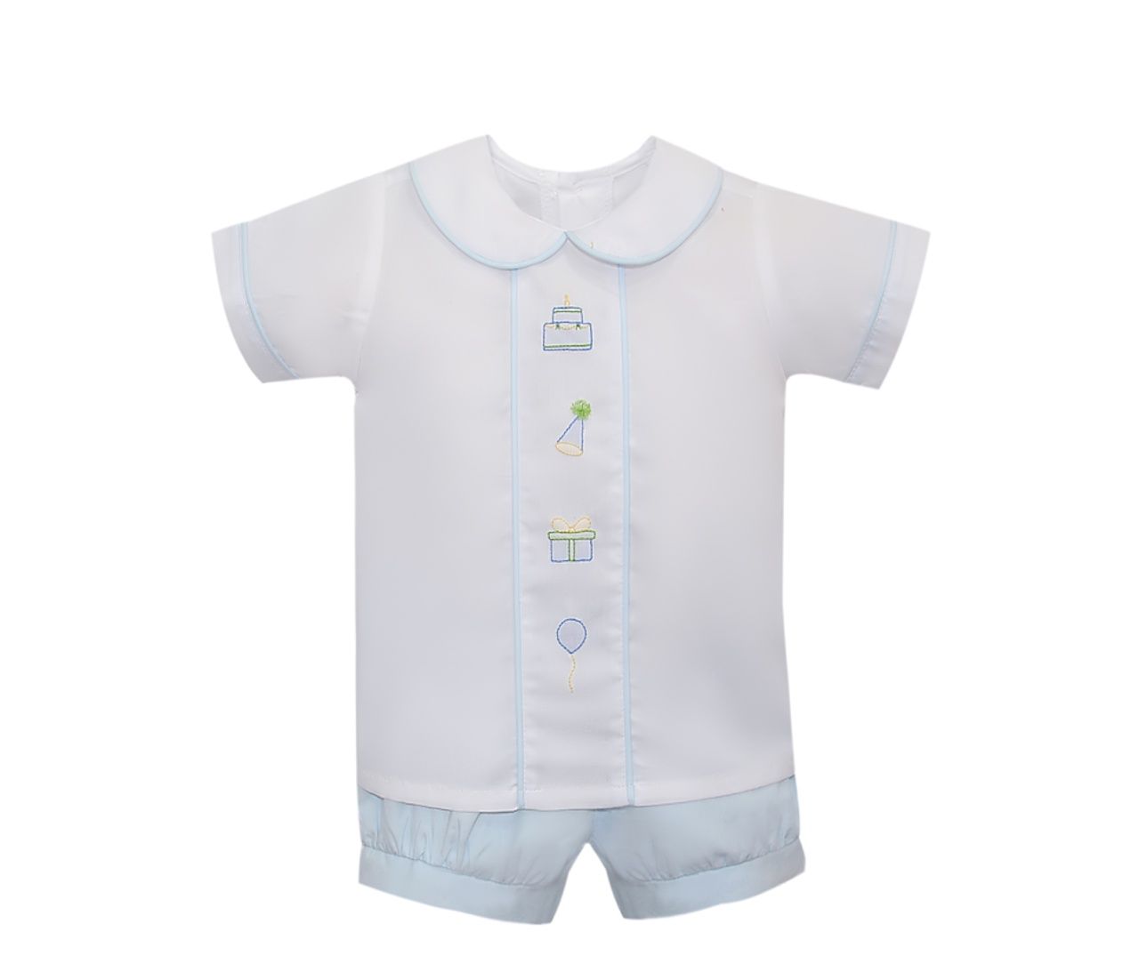 WHITE BIRTHDAY ASHLEY BOY SHORT SET
