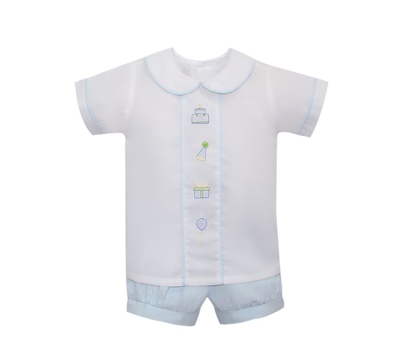WHITE BIRTHDAY ASHLEY BOY SHORT SET