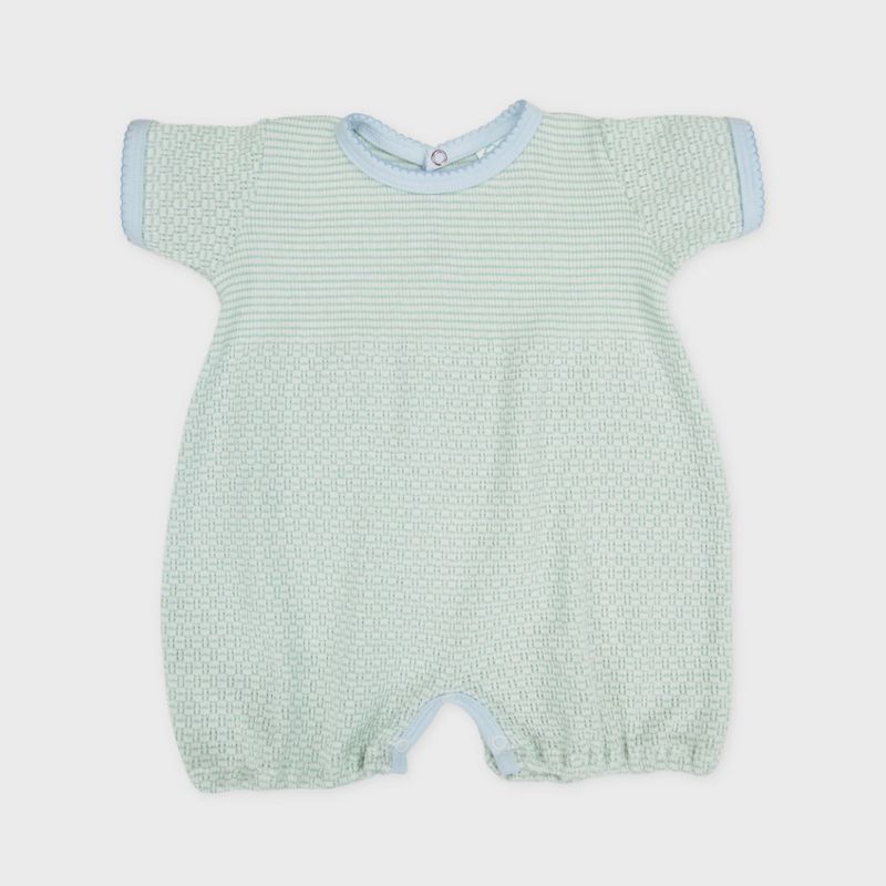 KNIT BUBBLE -MINT W/BLUE TRIM