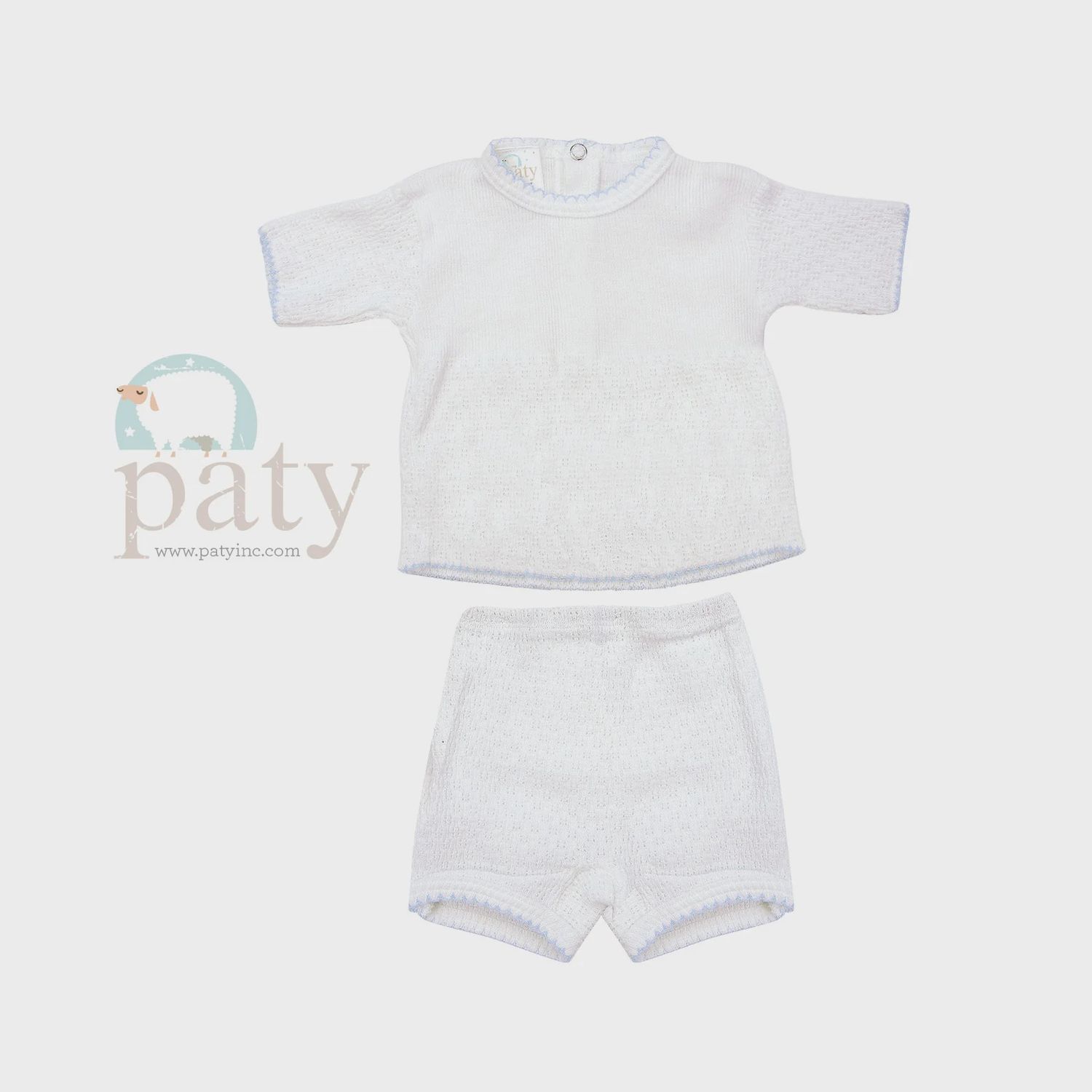 KNIT SHORTS SET - BLUE