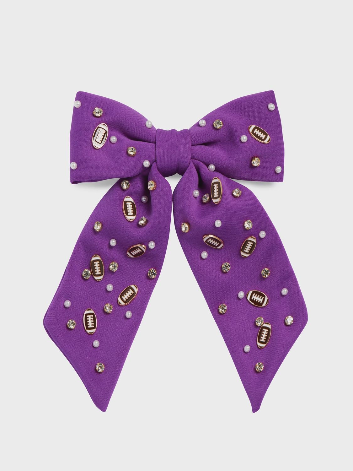 GAME DAY BOW CLIP - PURPLE