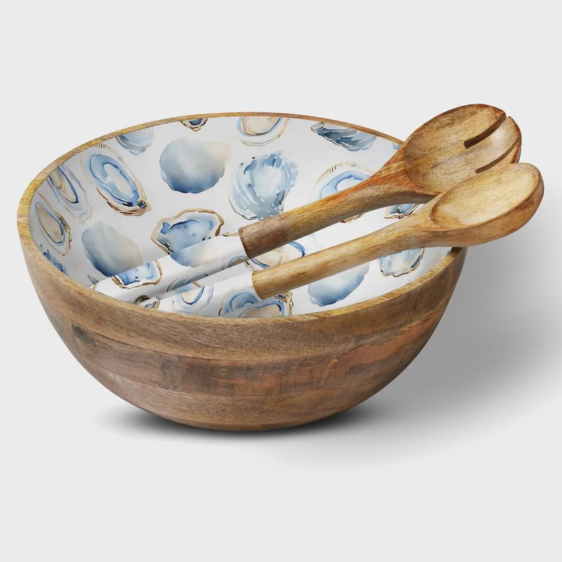 OYSTER BOWL W/ MATCHING SERVER TONGS
