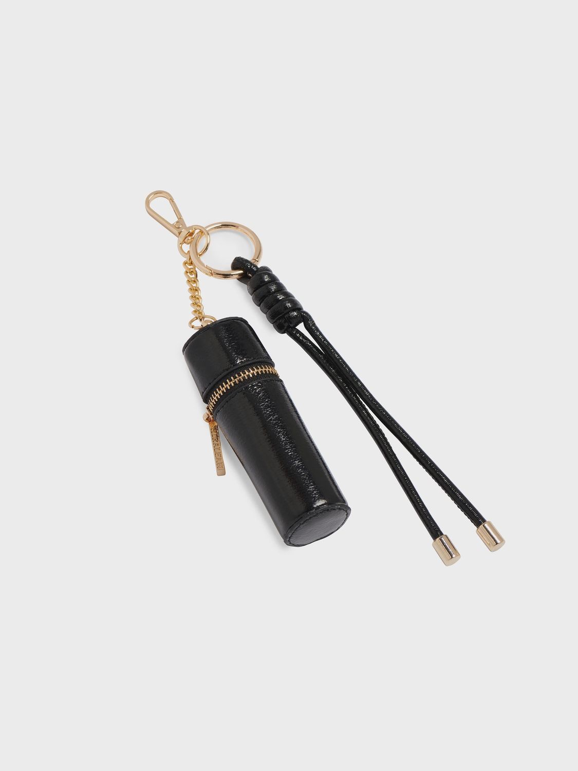 LIPSTICK HOLDER BAG CHARM- BLACK