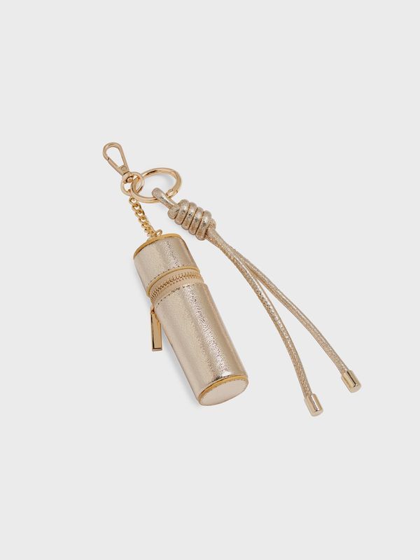 LIPSTICK HOLDER BAG CHARM- GOLD