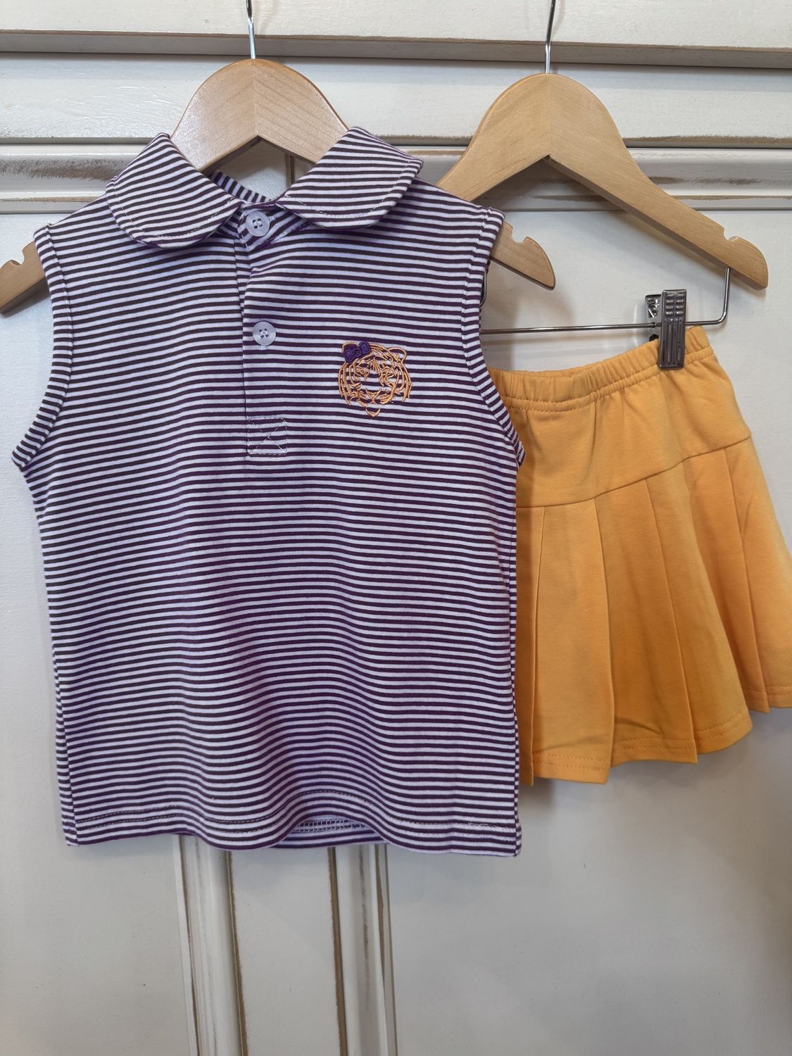 PURPLE TIGER SKORT SET