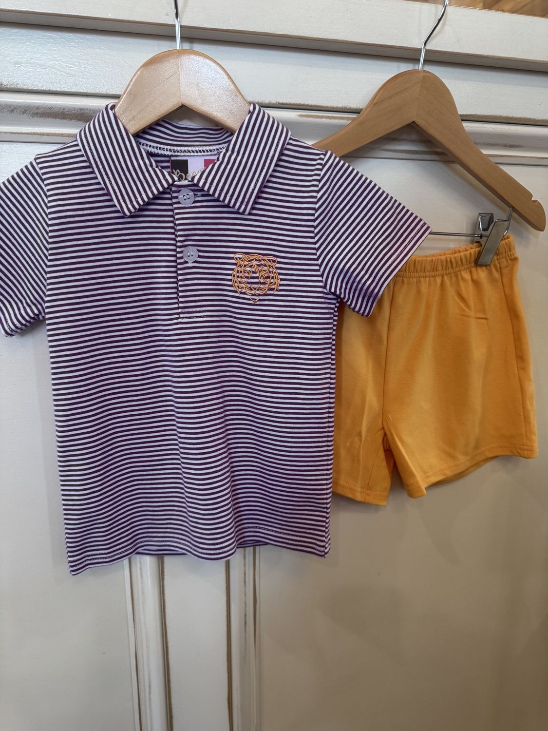 PURPLE TIGER BOYS SHORT SET