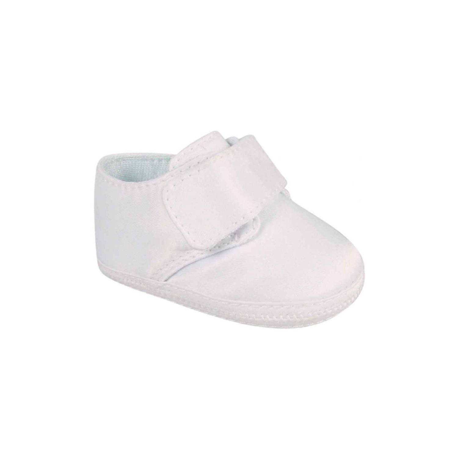 KADEN INFANT WHITE SATIN DRESS SHOES W/ REMOVABLE STRAPS