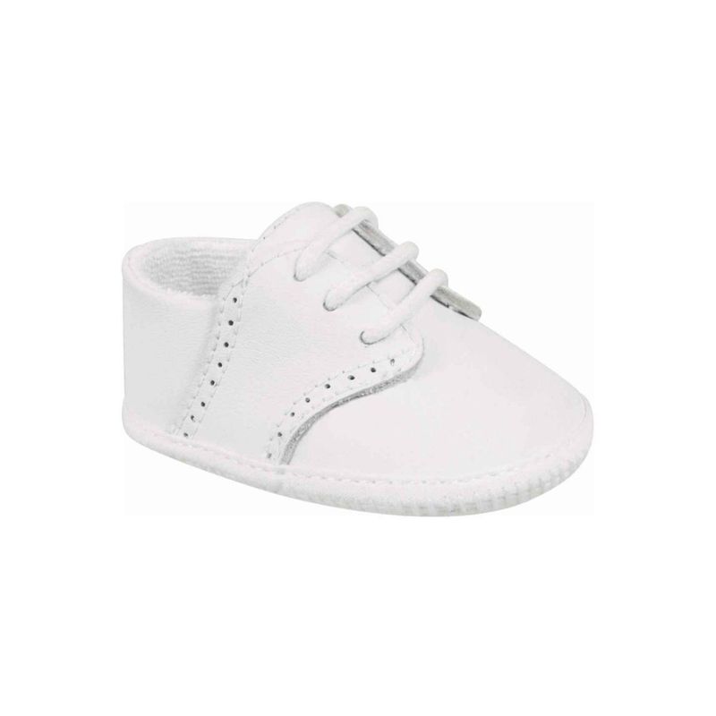 LINDEN WHITE LEATHER BABY BOY SHOES