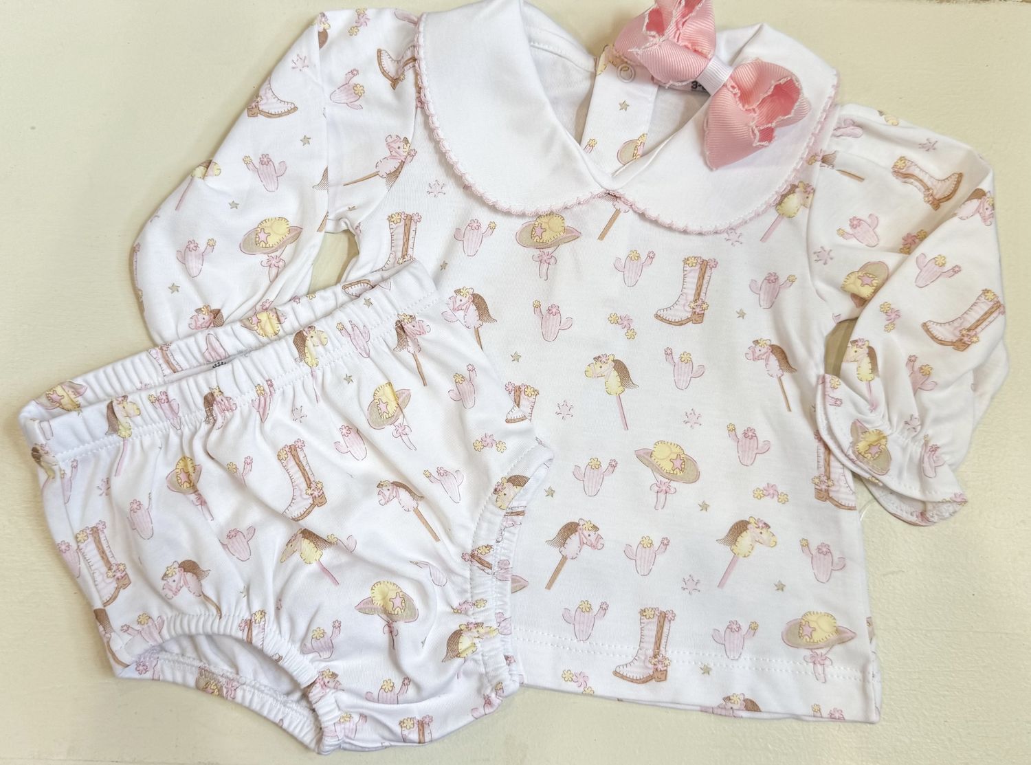 HOWDY BABY GIRL PIMA DIAPER COVER SET