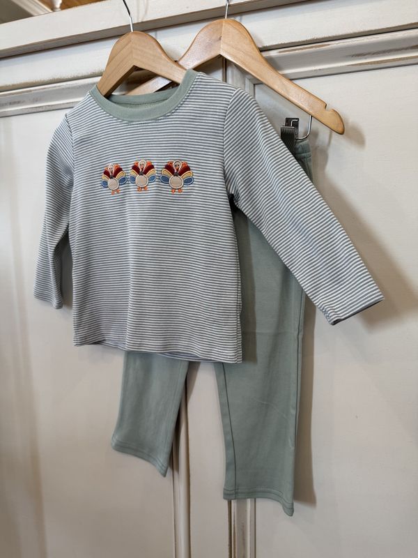 TURKEY APPLIQUE BOYS PANT SET