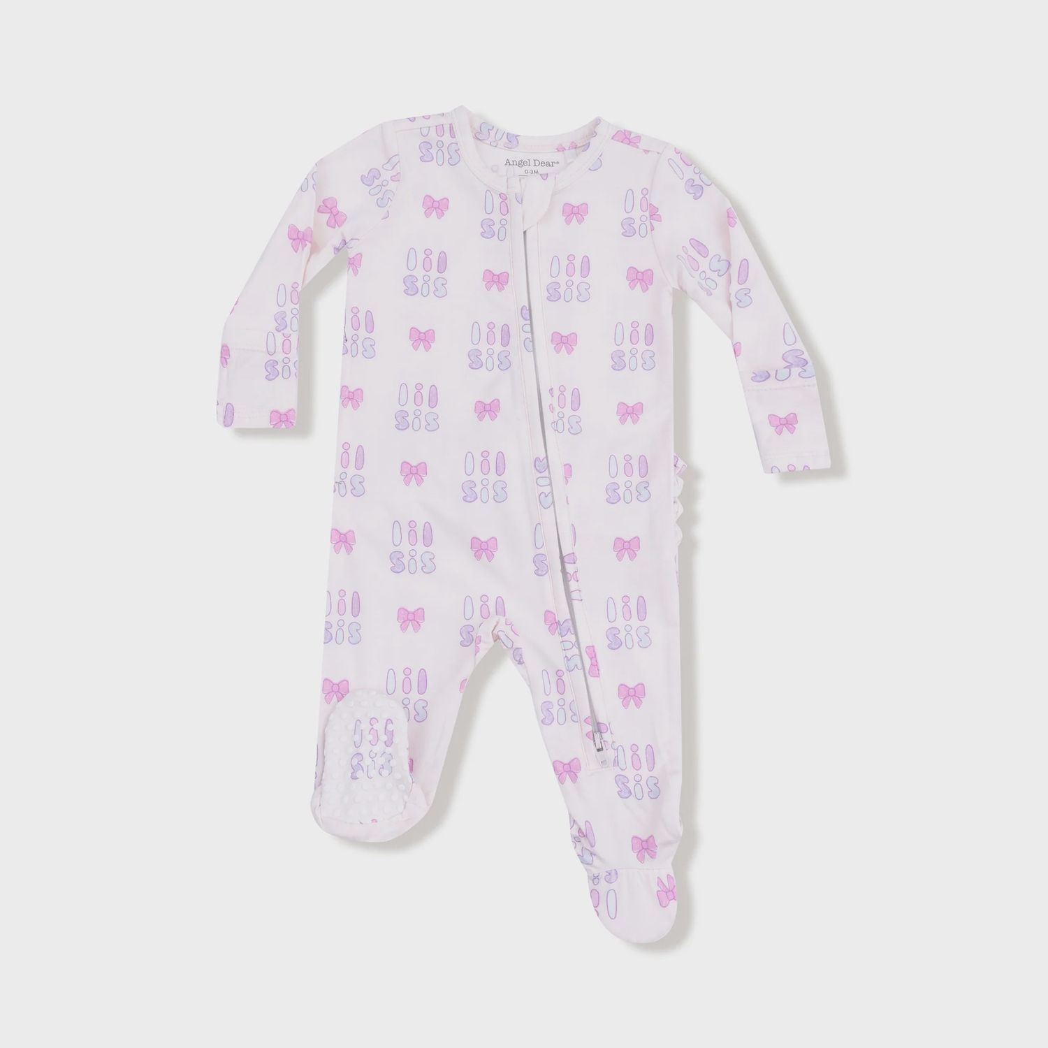 LIL SIS 2-WAY ZIPPER RUFFLE BACK FOOTIE