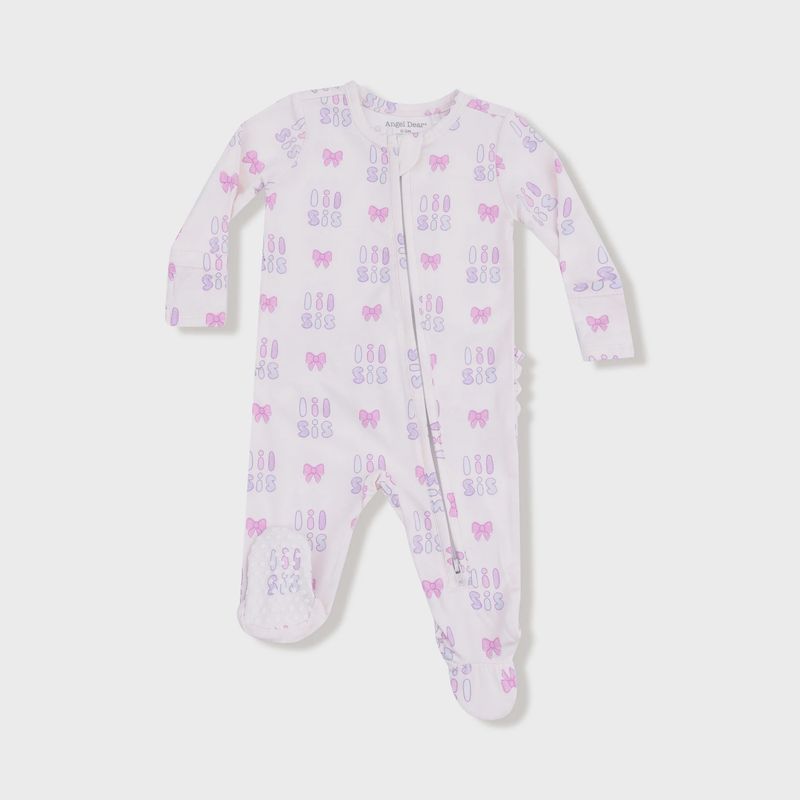 LIL SIS 2-WAY ZIPPER RUFFLE BACK FOOTIE