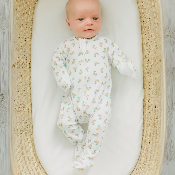 MINI MALLARD PRINT ZIP FOOTIE