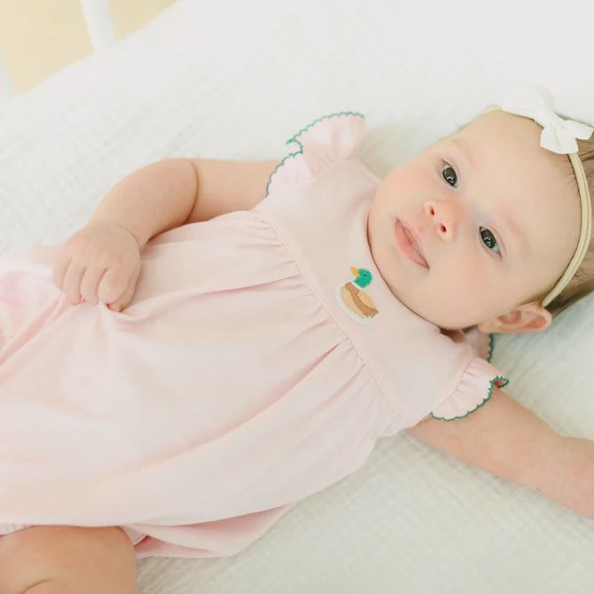 MINI MALLARD EMBROIDERED BUBBLE- PINK