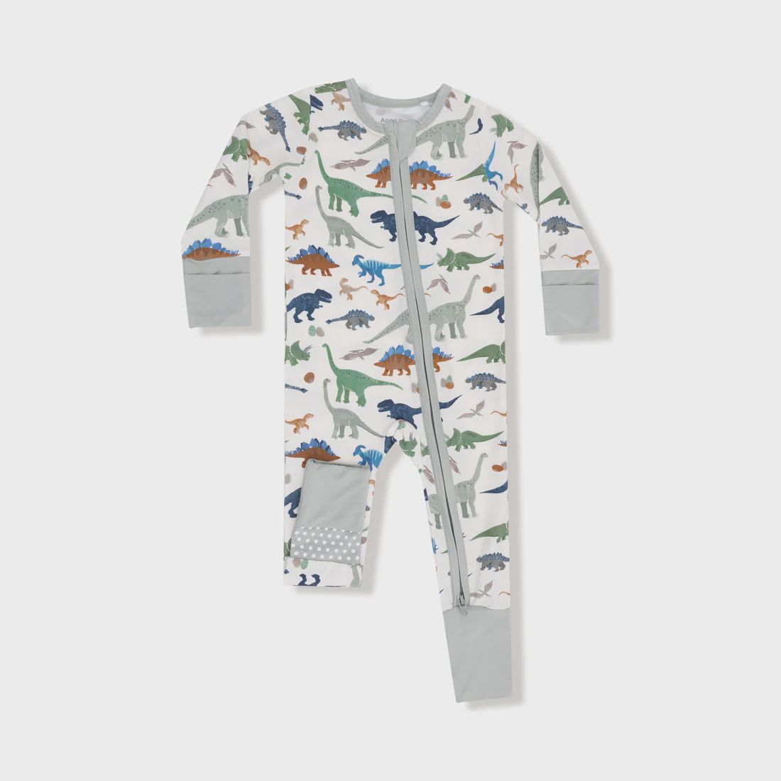 WASHY DINOS 2-WAY ZIPPER ROMPER