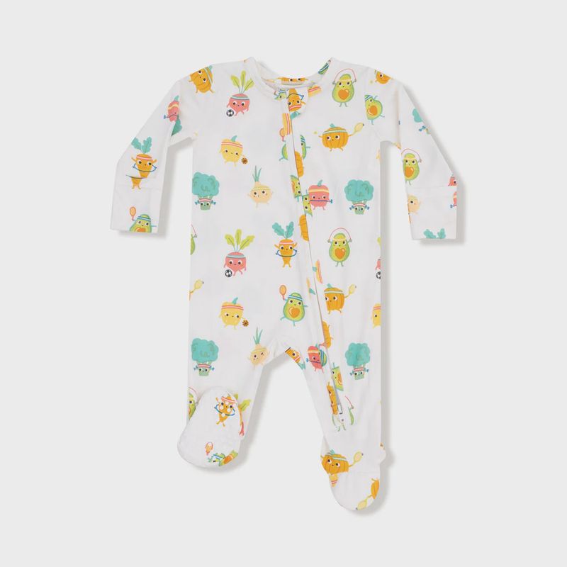 CRUNCH MUNCH VEGGIE SPORTS 2-WAY ZIPPER FOOTIE