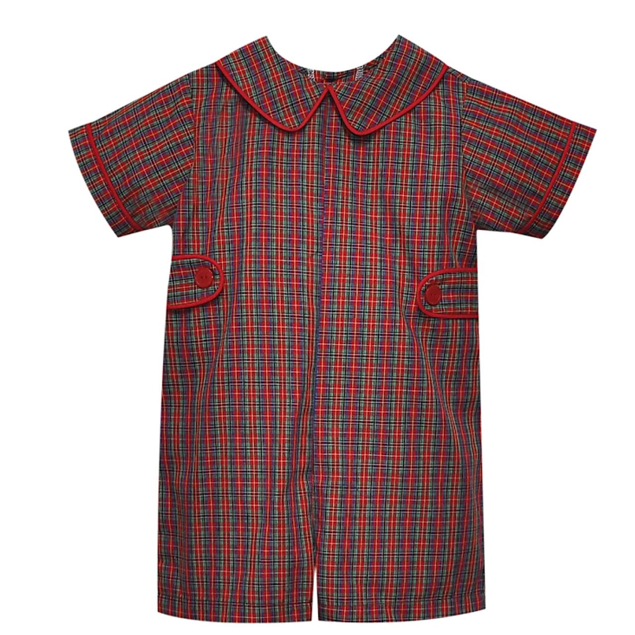 RED PLAID WILLIAMS ROMPER