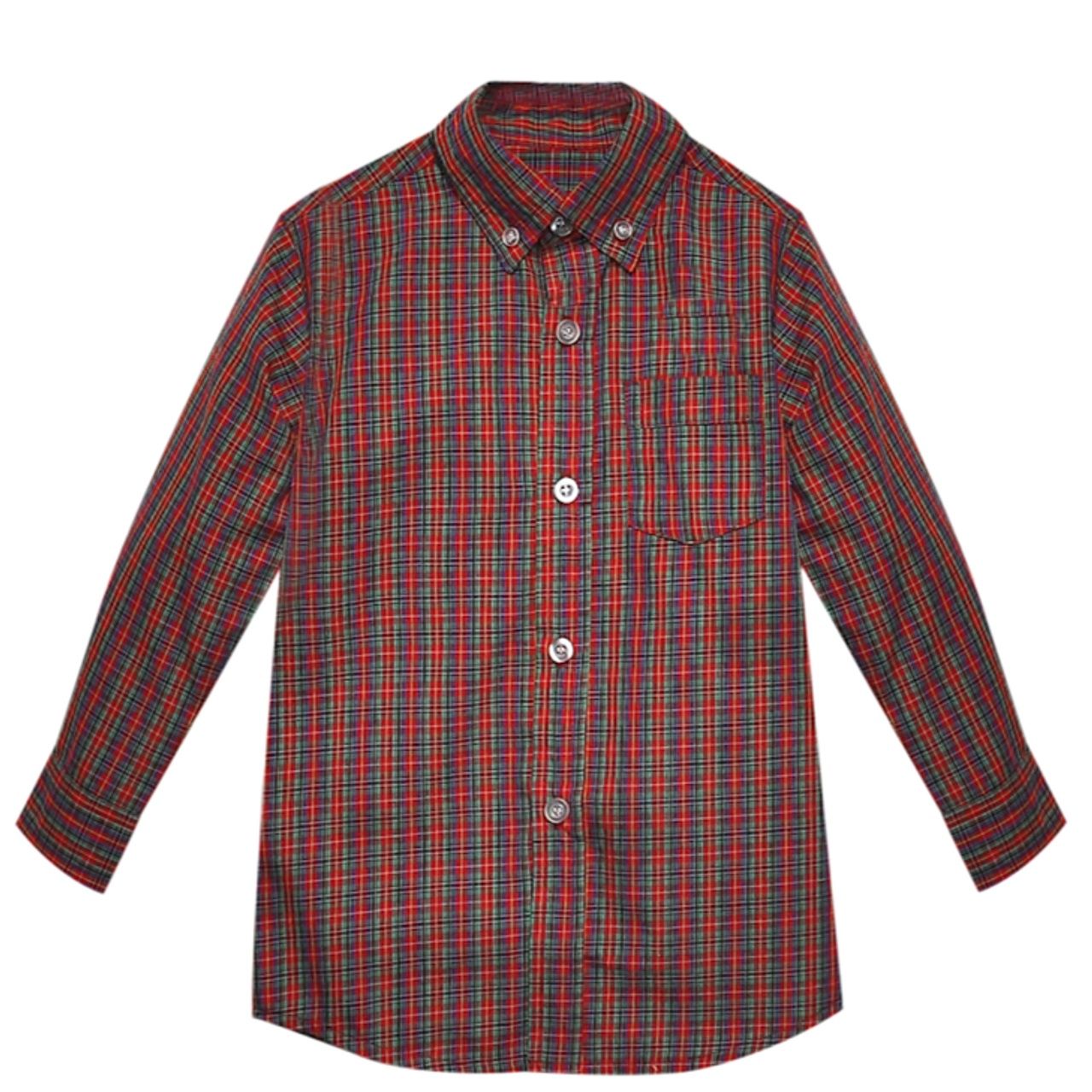 RED PLAID ARTHUR BROTHER BUTTON DOWN SHIRT