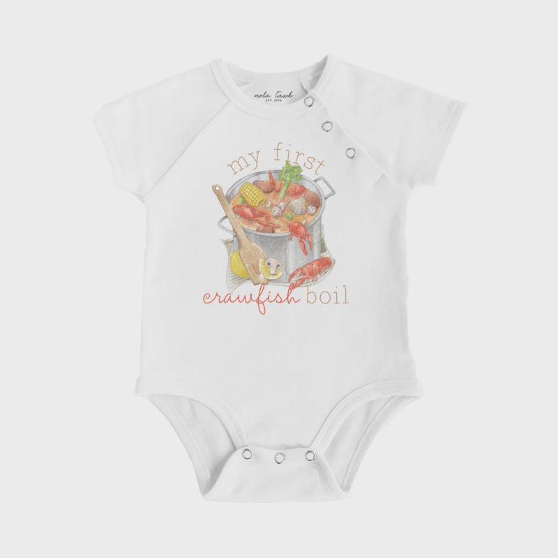 MY FIRST CRAWFISH BOIL ONESIE