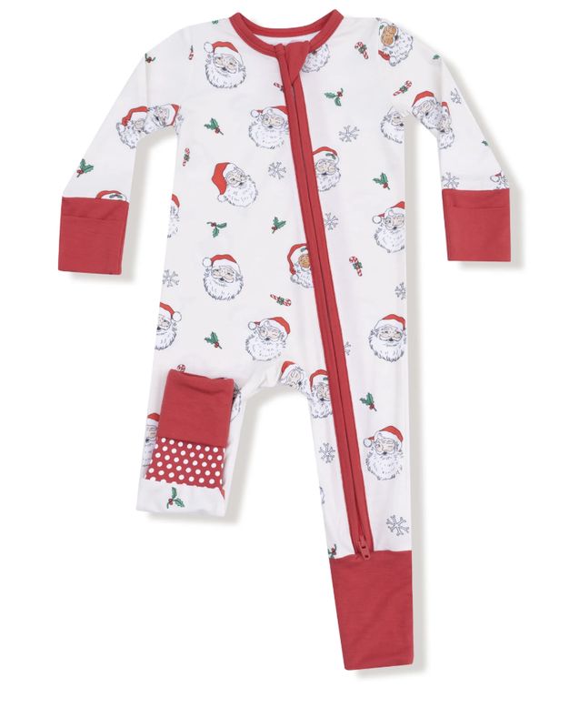 VINTAGE SANTAS 2-WAY ZIPPER ROMPER
