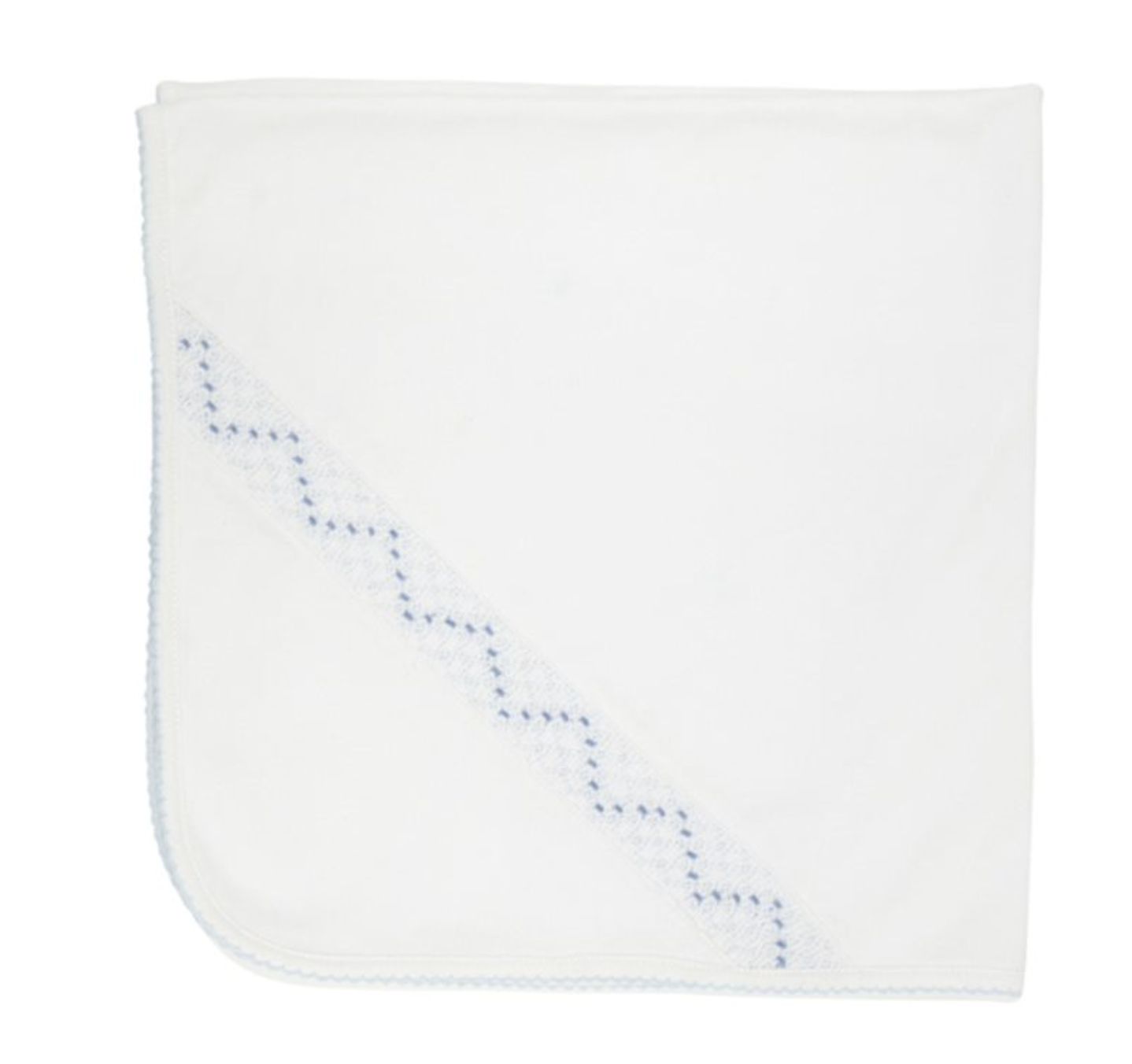 SWEETLY SMOCKED BLESSING BLANKET- BLUE