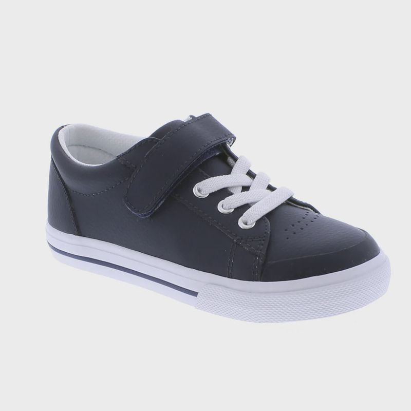 REESE NAVY LEATHER SHOES