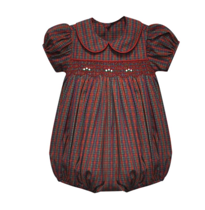 RED PLAID JULIETTE GIRL BUBBLE