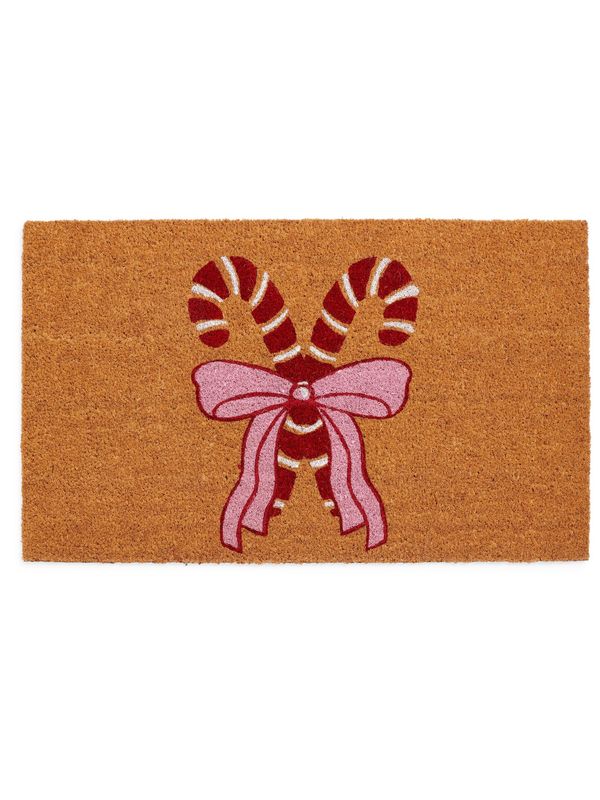CANDY CANE DOORMAT