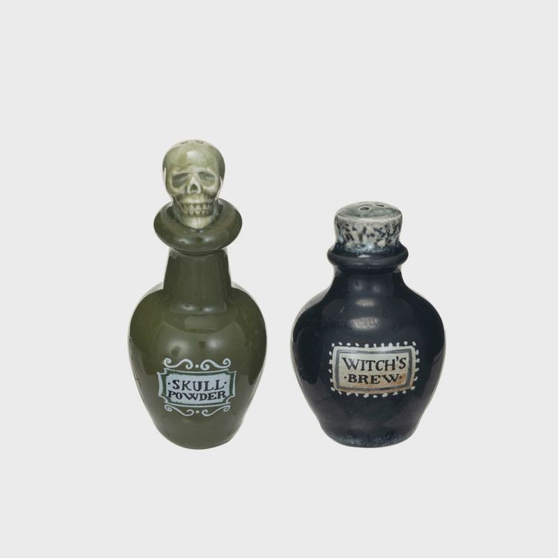 STONEWARE POTION SALT &amp; PEPPER SHAKERS