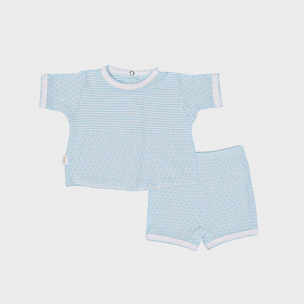 PATY KNIT SHORTS SET - BLUE