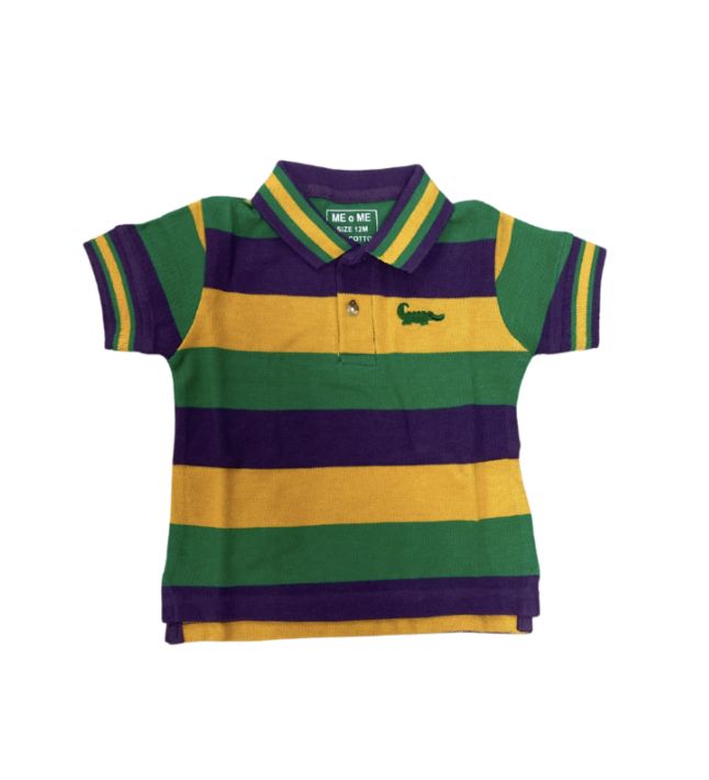 MARDI GRAS SHORT SLEEVE POLO- BOYS