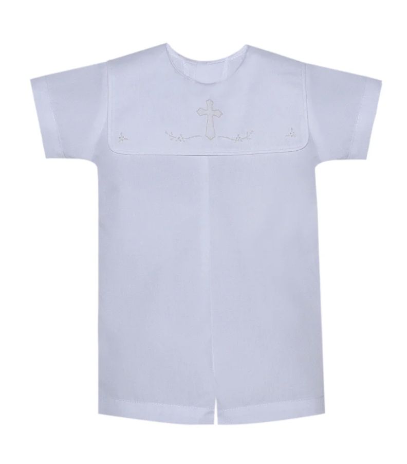 CROSS WHITE ELLIS BOY ROMPER