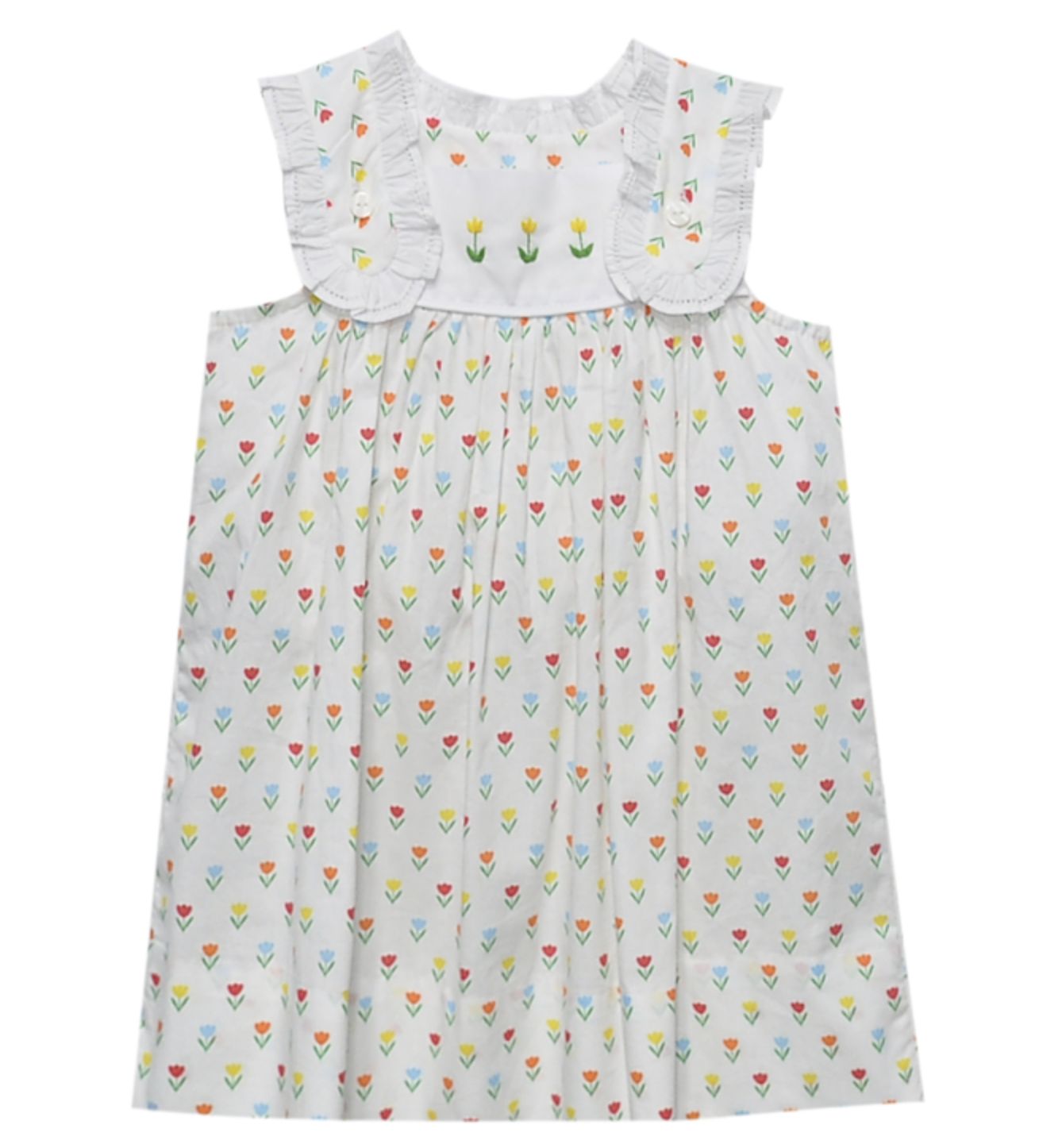 TULIP TIME YELLOW FLOWER IRIS DRESS