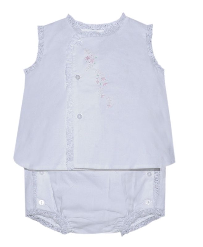 WHITE BLANCHE DIAPER SET