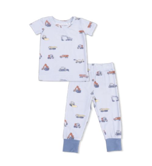 CONSTRUCTION VEHICLES - SHORT SLEEVE LOUNGEWEAR SET