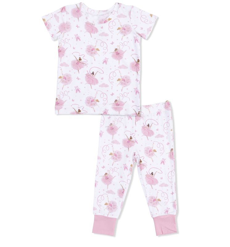 RIBBON BALLERINAS - SHORT SLEEVE LOUNGEWEAR SET