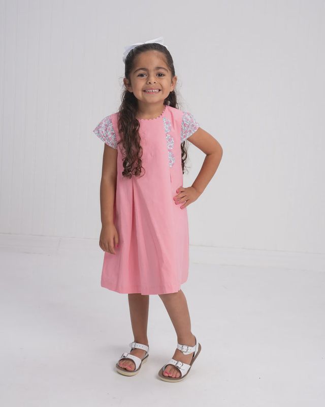 REBECCA BELLE BONNET PINK &amp; BLUE DRESS