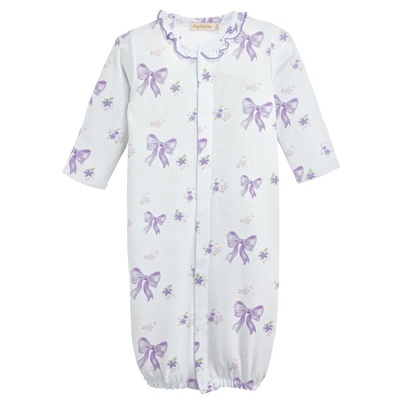LAVENDER BOWS CONVERTER GOWN W/ RUFFLE