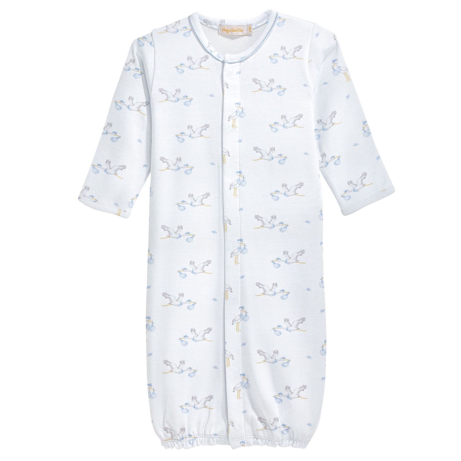 TINY STORKS- BOY CONVERTER GOWN W/ PIPING