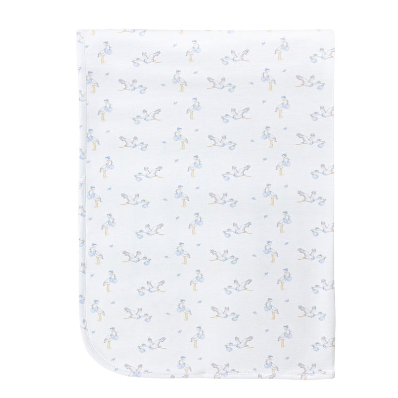 TINY STORKS- BOY RECEIVING BLANKET