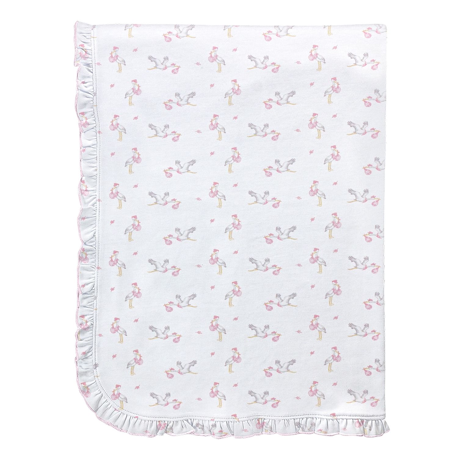 TINY STORKS- GIRL BLANKET W/ RUFFLE