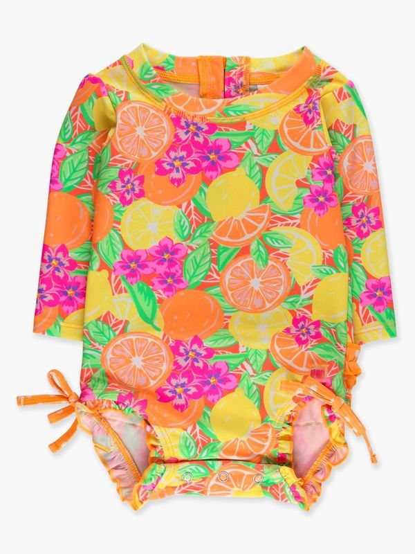 NEON SQUEEZE THE DAY LONG SLEEVE ONE PIECE RASH GUARD SWIMSUIT