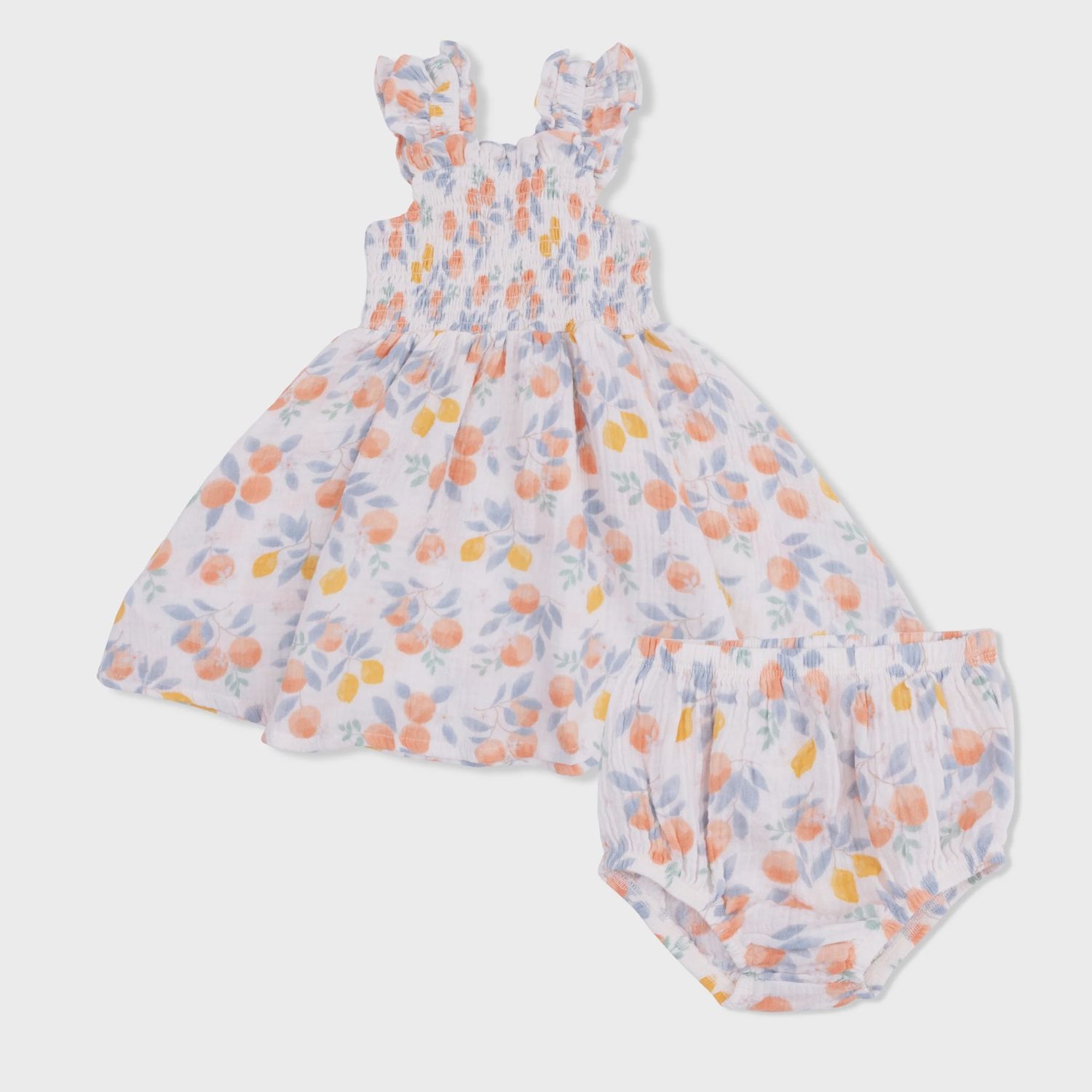CITRUS FLORAL -SMOKED SUNDRESS WITH BLOOMER