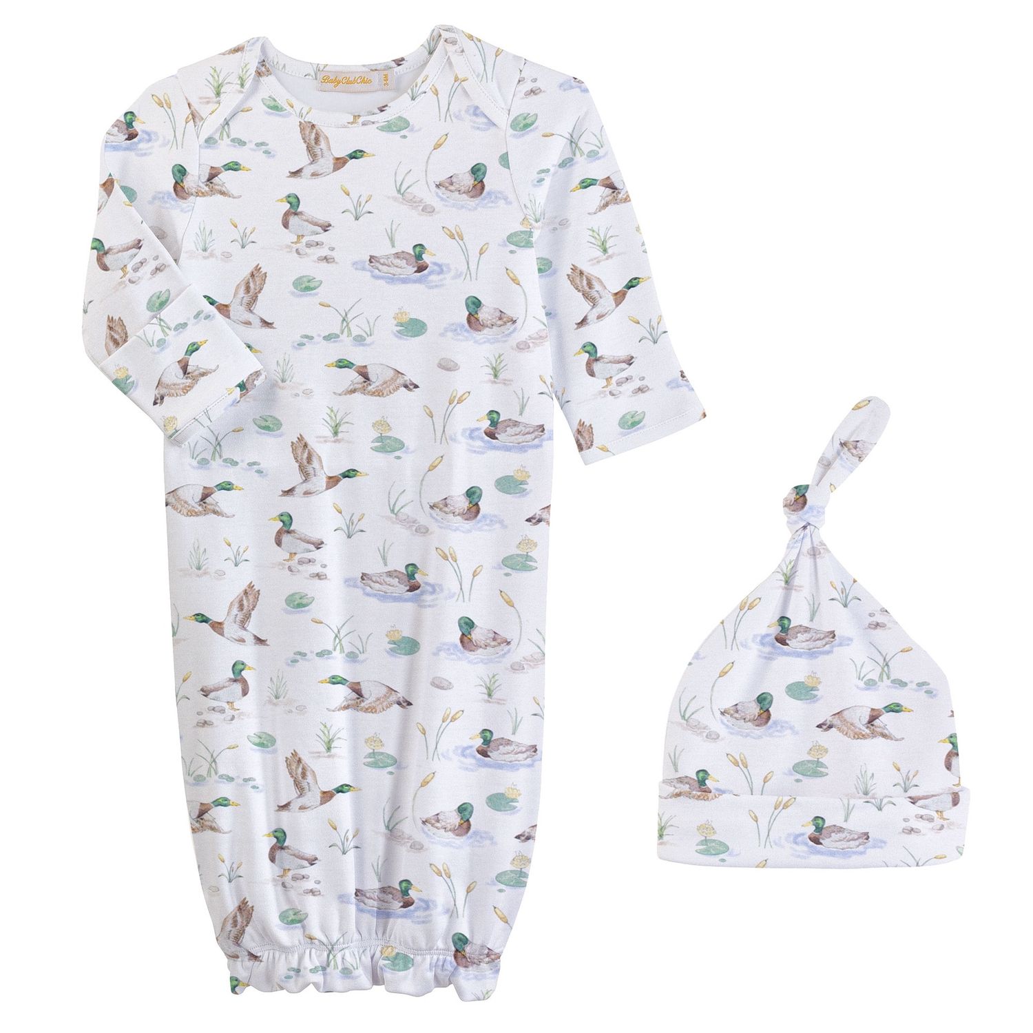 MALLARD DUCKS GOWN &amp; HAT SET