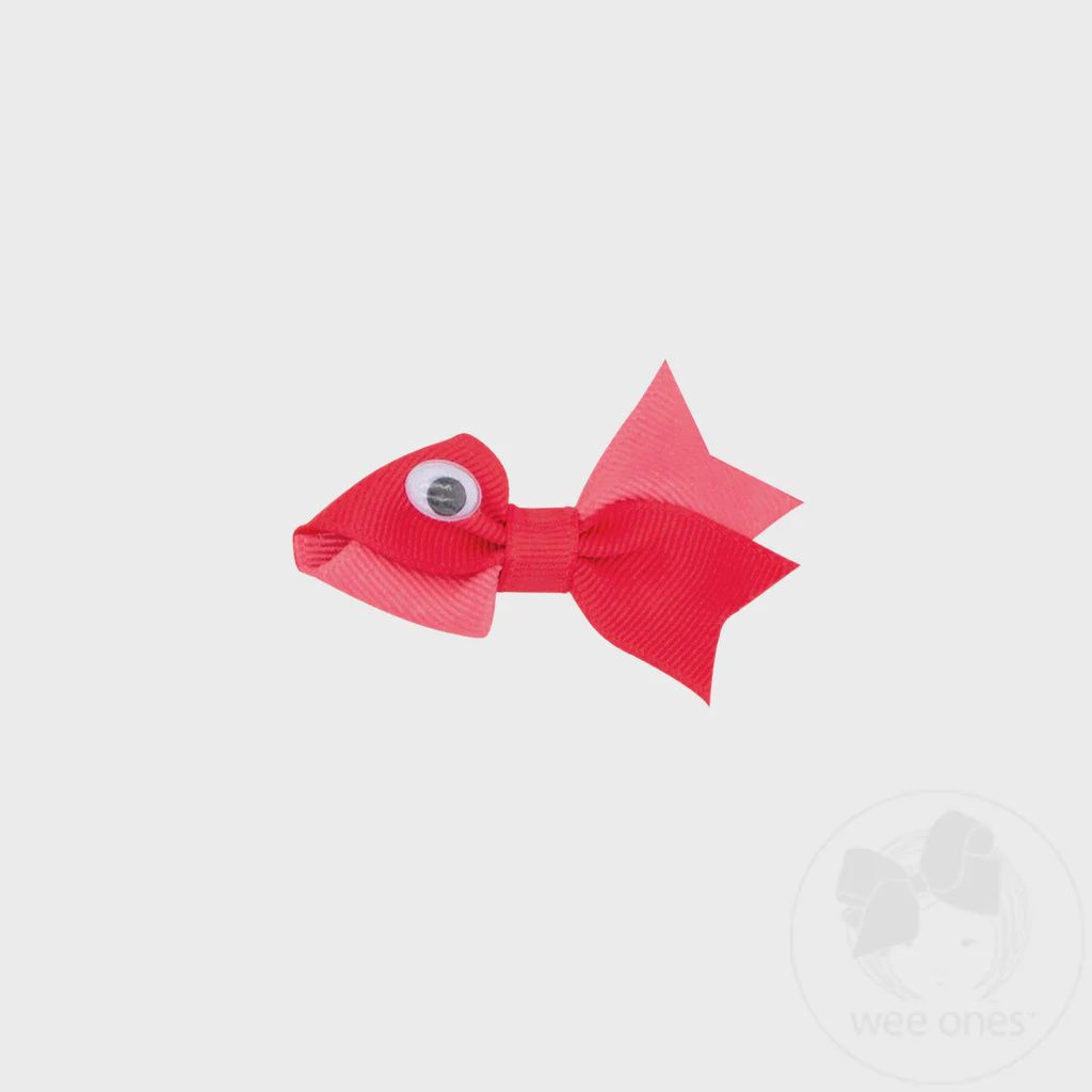 TINY FISH HAIR CLIP, COLOR: RED