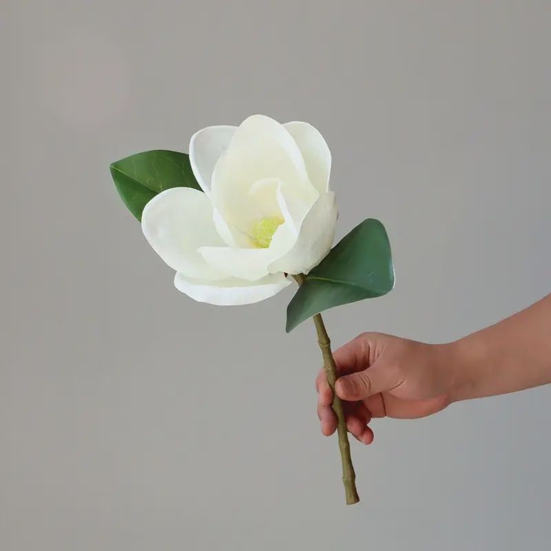 16" NATURE TOUCH FAUX MAGNOLIA FLOWER STEM