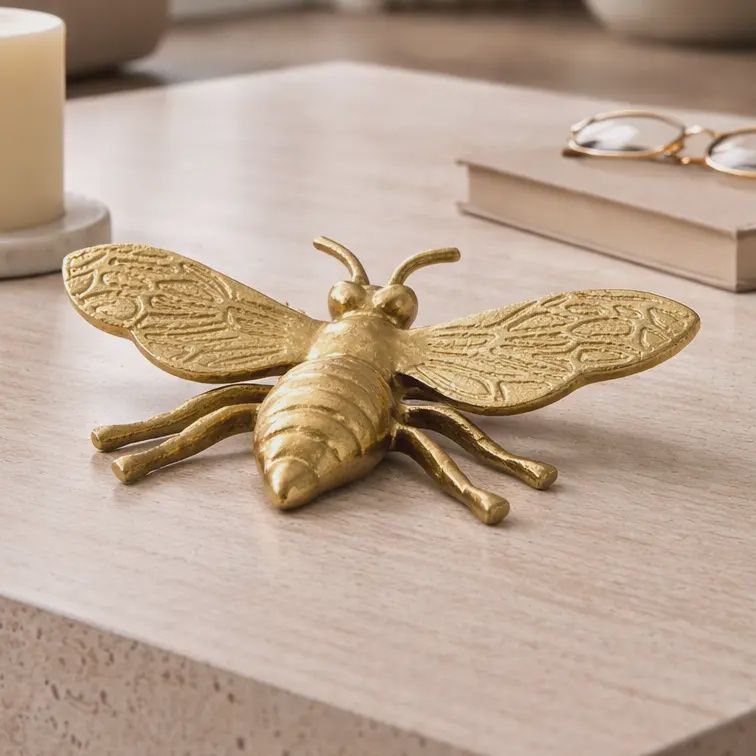 GOLD METAL DECORATIVE SOLID BUSY BEE