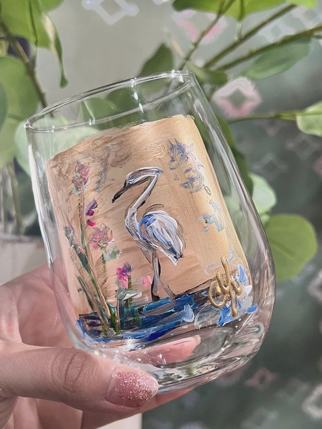 WATER BIRD WINE GLASS